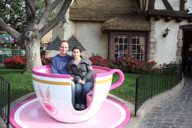 Kevin Warnock and Monika Varga in Disneyland tea cup, February 6, 2010