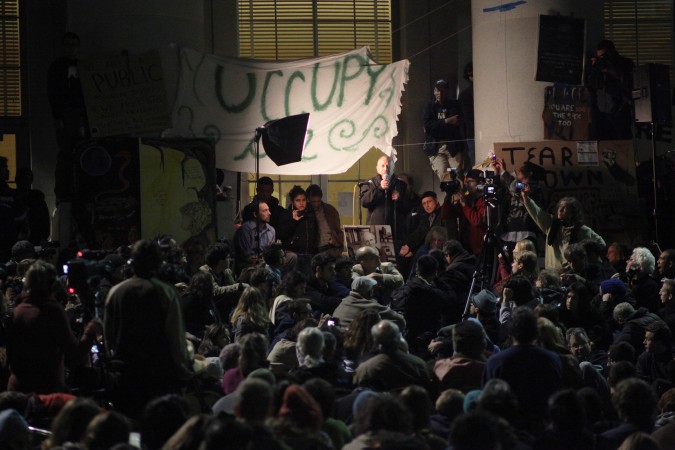 Robert Reich speaking at Occupy Cal protest, November 15, 2011