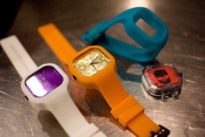 Modify Watches brand wrist watches by Modify Industries, Inc., August 25, 2012, D-Structure, 520 Haight Street, San Francisco, California USA. Photo by Kevin Warnock.