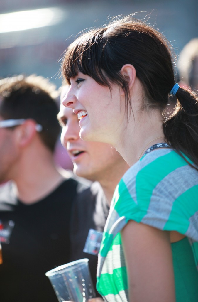 A beautiful tall woman at the San Francisco Folsom Street Fair, September 23, 2012. 