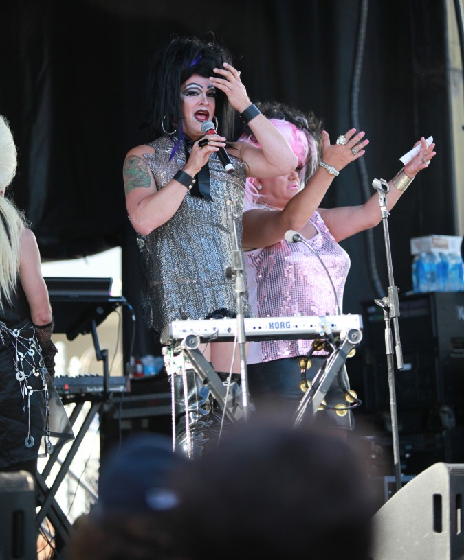 Performers on the stage at the San Francisco Folsom Street Fair, September 23, 2012. 