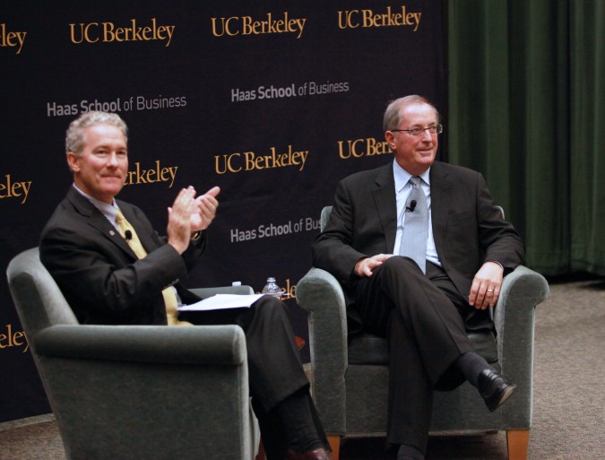 Haas School of Business Dean Rich Lyons and Intel CEO Paul Otellini, October 3, 2012 at UC Berkeley