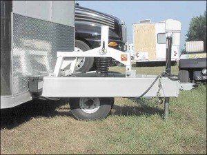 Tuff Tow device to reduce trailer tongue weight loads